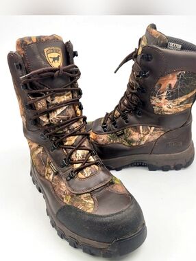 Redwing Irish Setter Camo 8 inch Boots Mens 12 Brown Leather Scent Ban 600gm